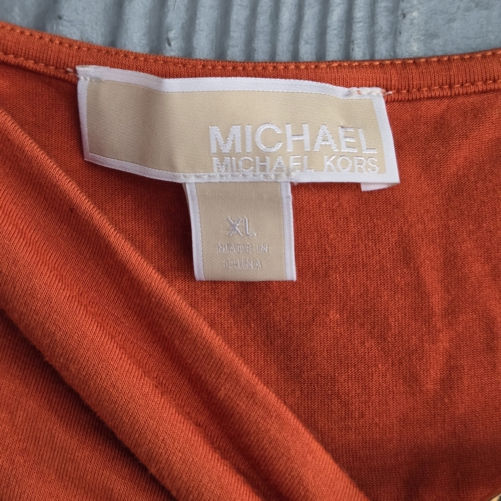 Michael Kors Orange Tank Top with Ring Accent - Picture 5 of 9